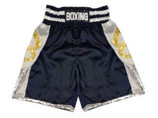 Short boxe anglaise Personnalisé : KNBSH-029-Bleu marine